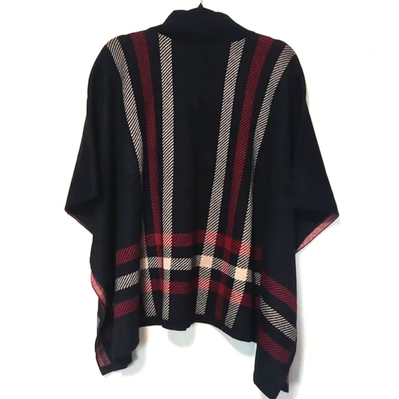 NWT Anne Klein Zip Front Poncho Sweater Size Medium - Picture 6 of 13